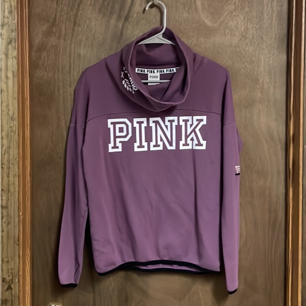 Victorias Secret Pink Cowl Neck Sweatshirt Extra Small
